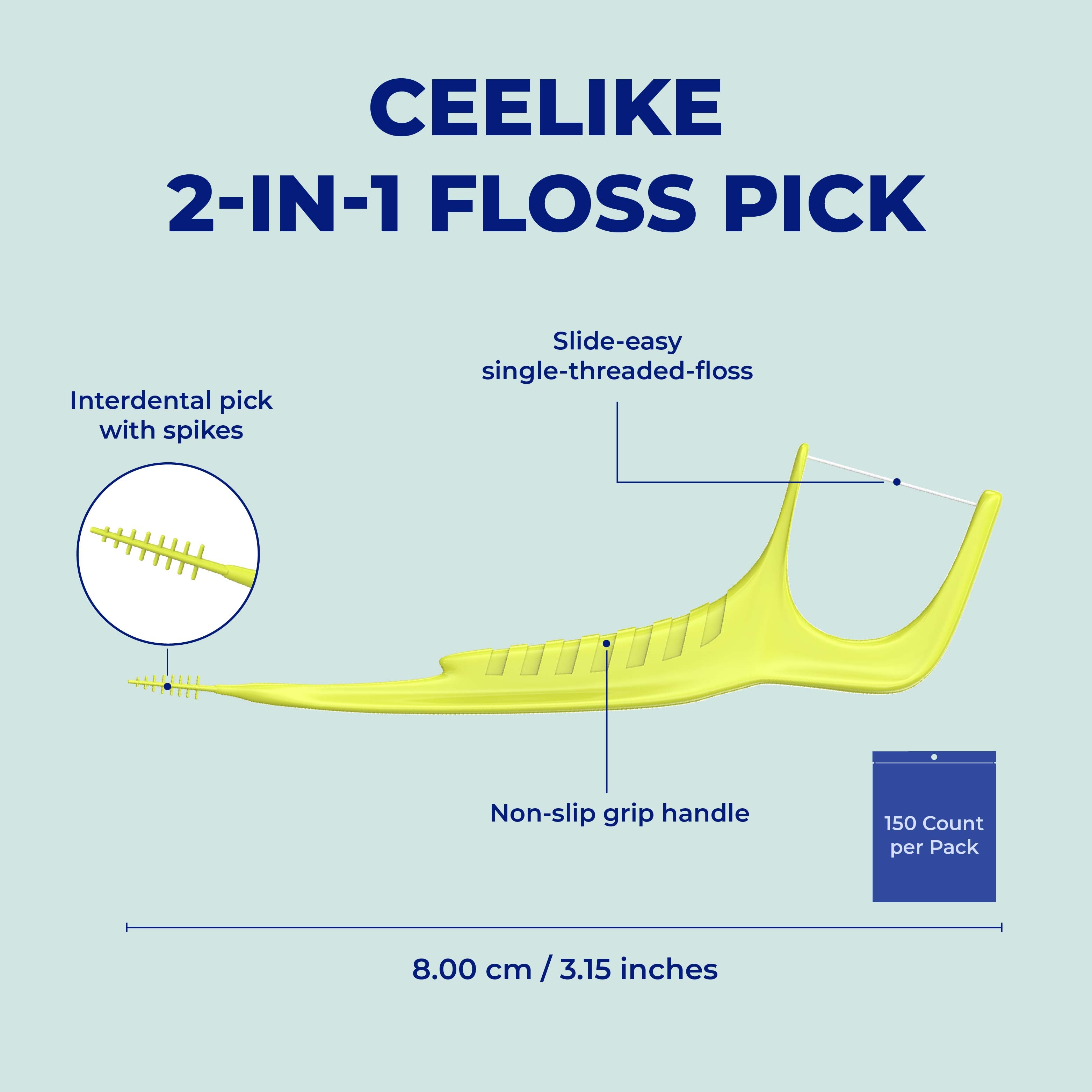 CEELIKE 2-in-1 Floss & Interdental Pick — Easy Daily Care