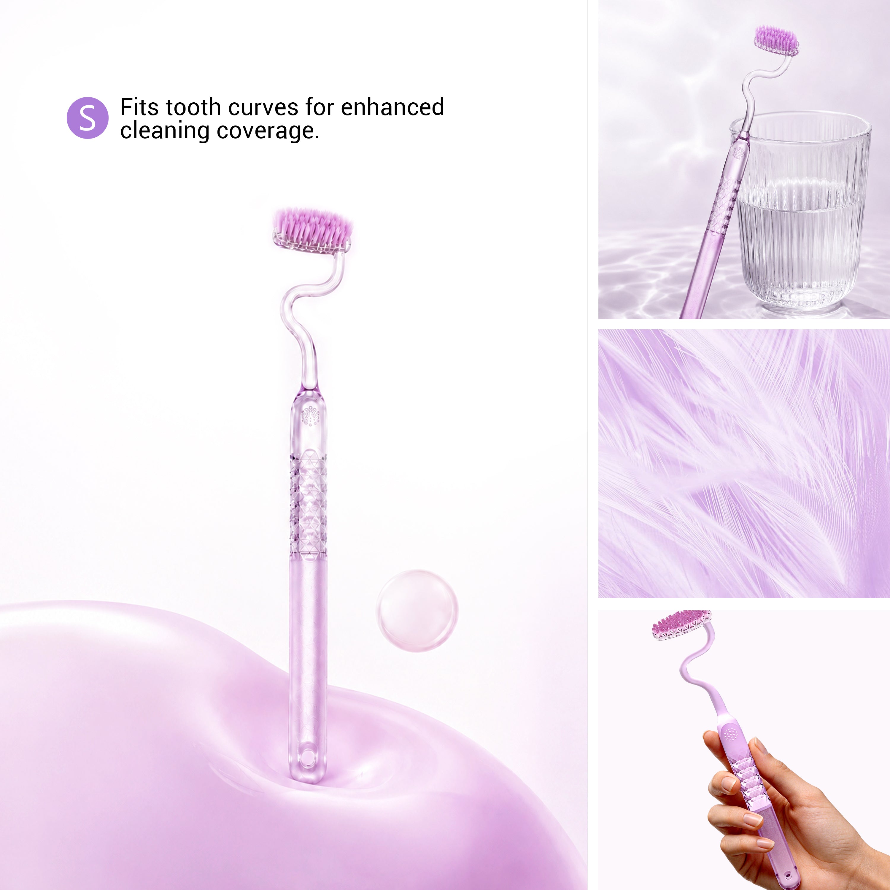 CEELIKE S-Shaped Soft Bristle Toothbrush