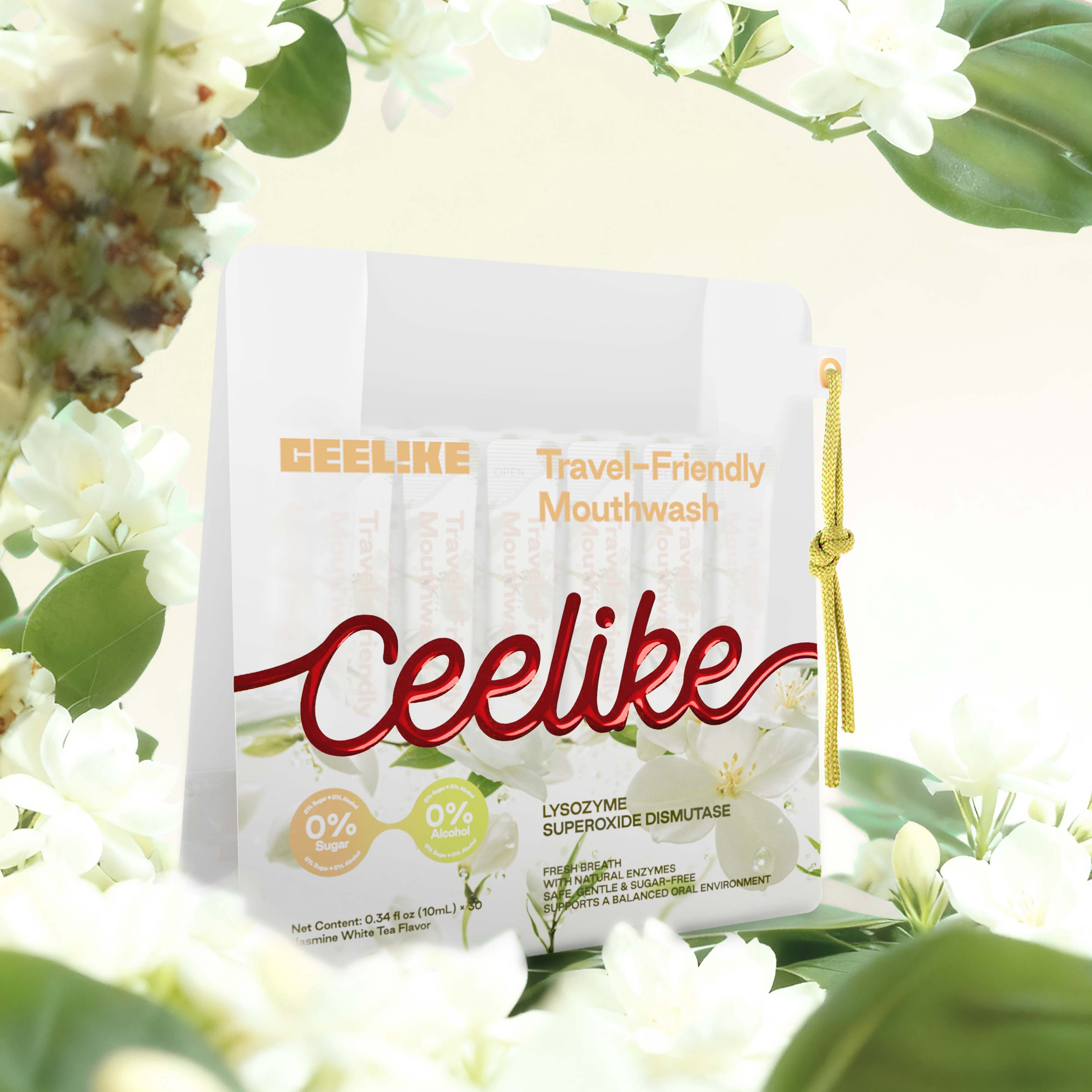 CEELIKE Jasmine White Tea On-the-Go Mouthwash