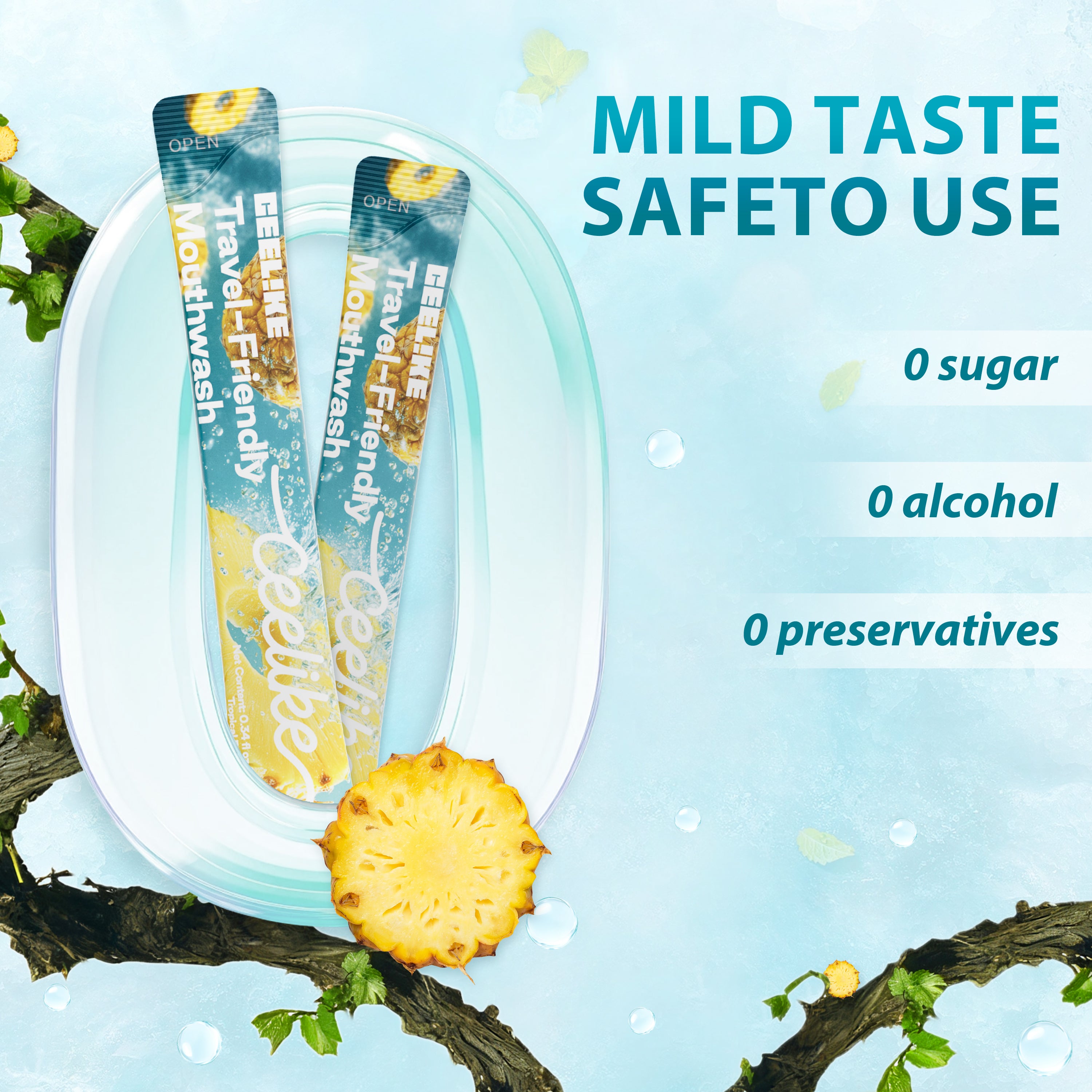 CEELIKE Portable Mouthwash – Tropical Pineapple Flavor