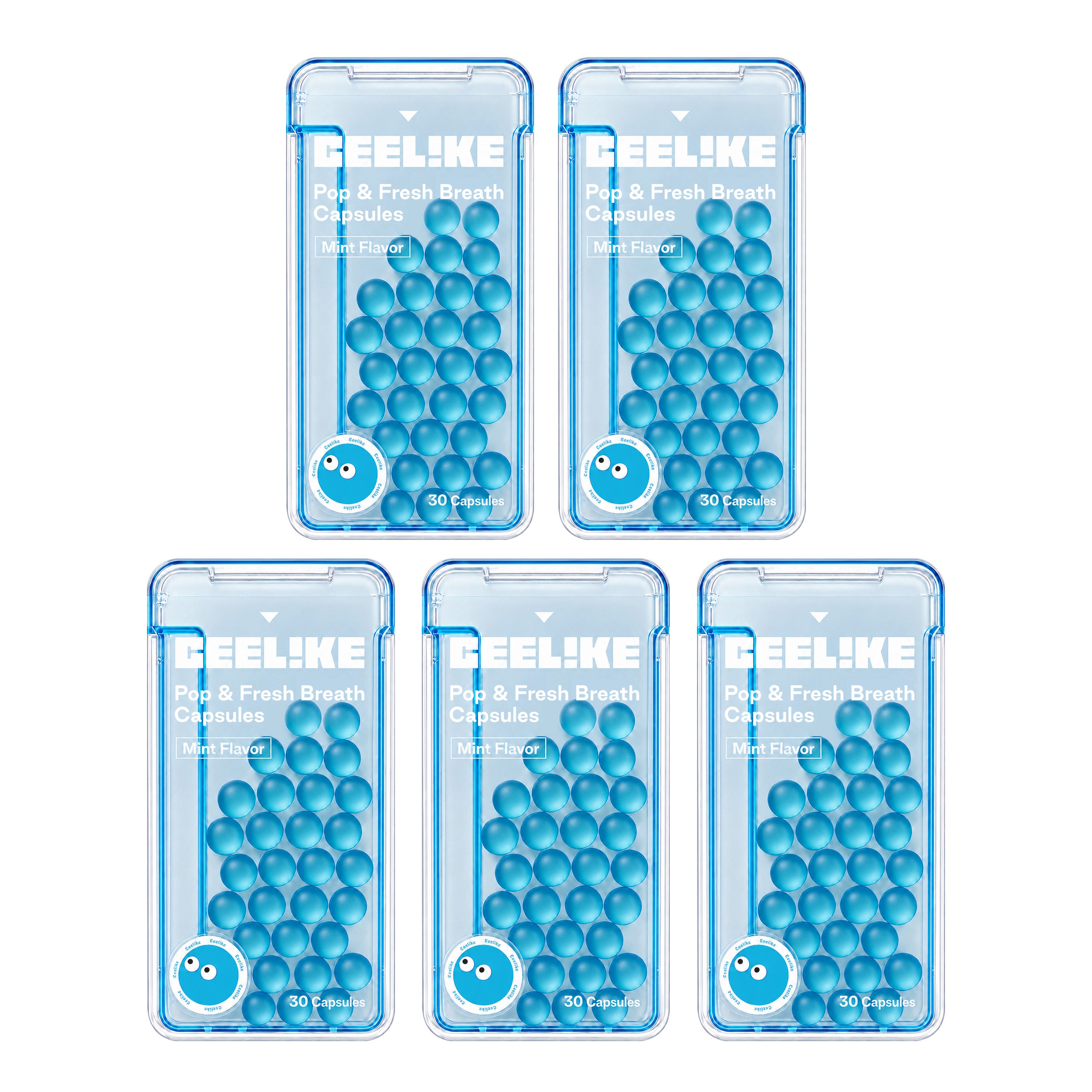 CEELIKE Pop & Fresh Breath Capsules | Mint Flavor | Portable Mouth Pearls | 30 Capsules
