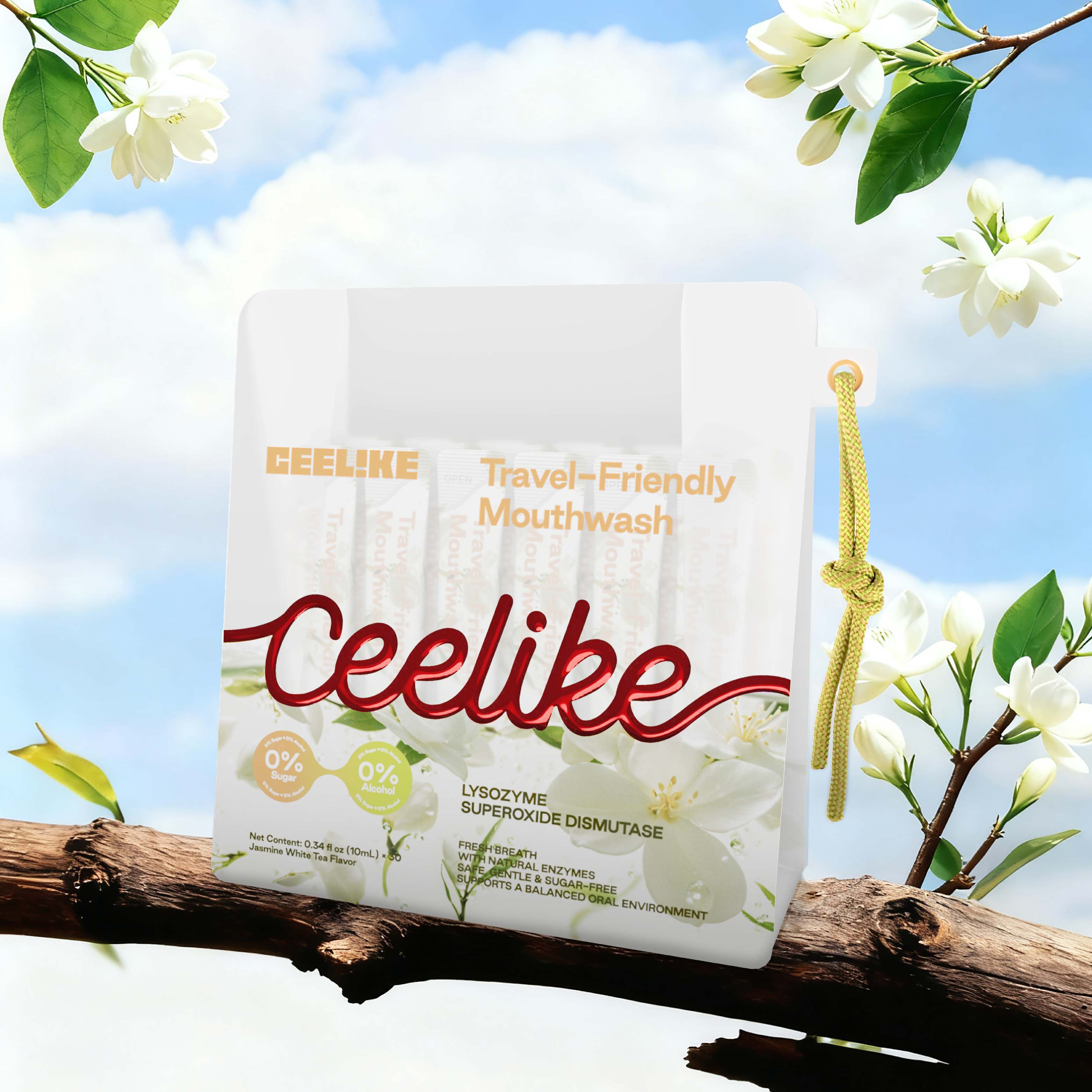 CEELIKE Jasmine White Tea On-the-Go Mouthwash
