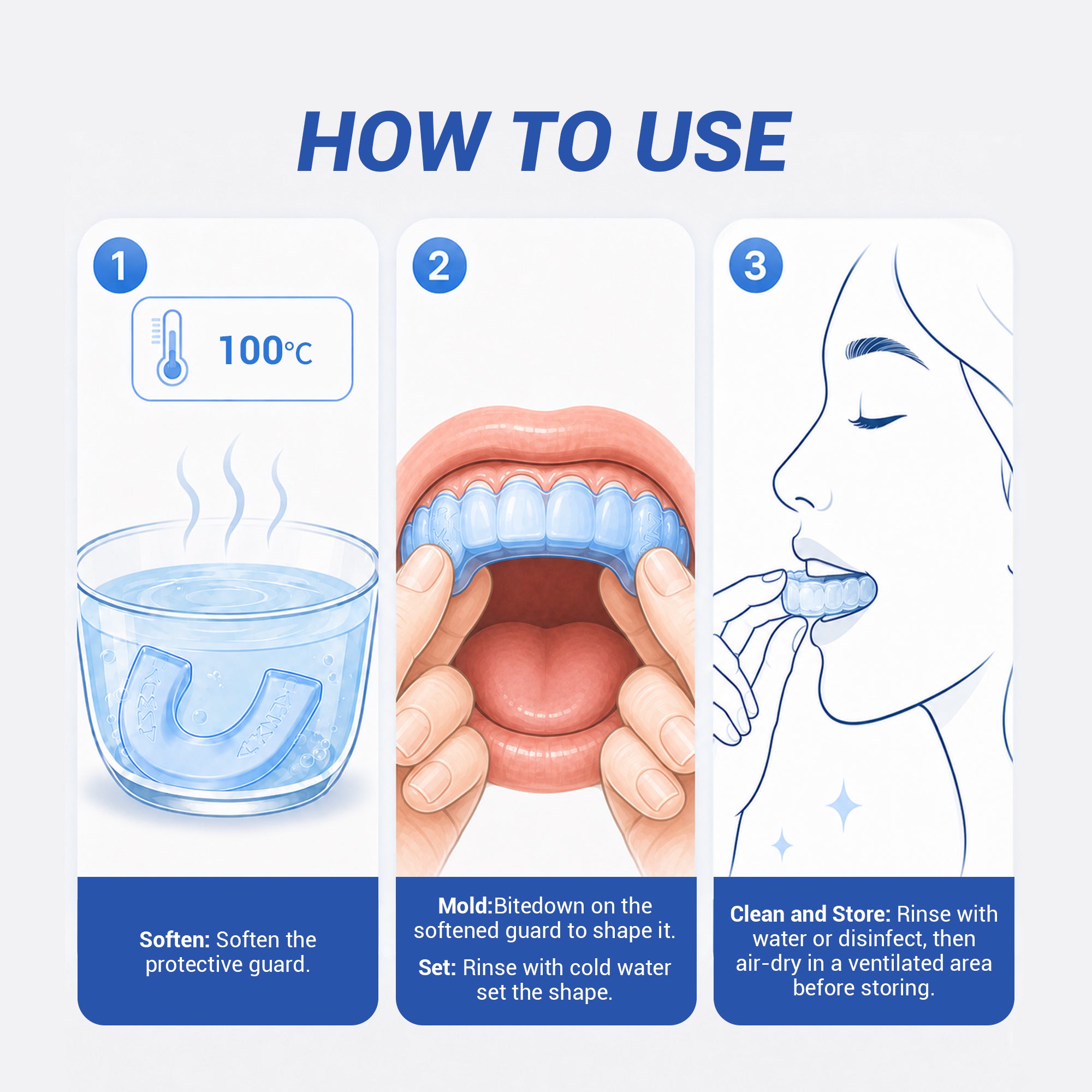 CEELIKE Custom-Fit Night Guard for Teeth Grinding