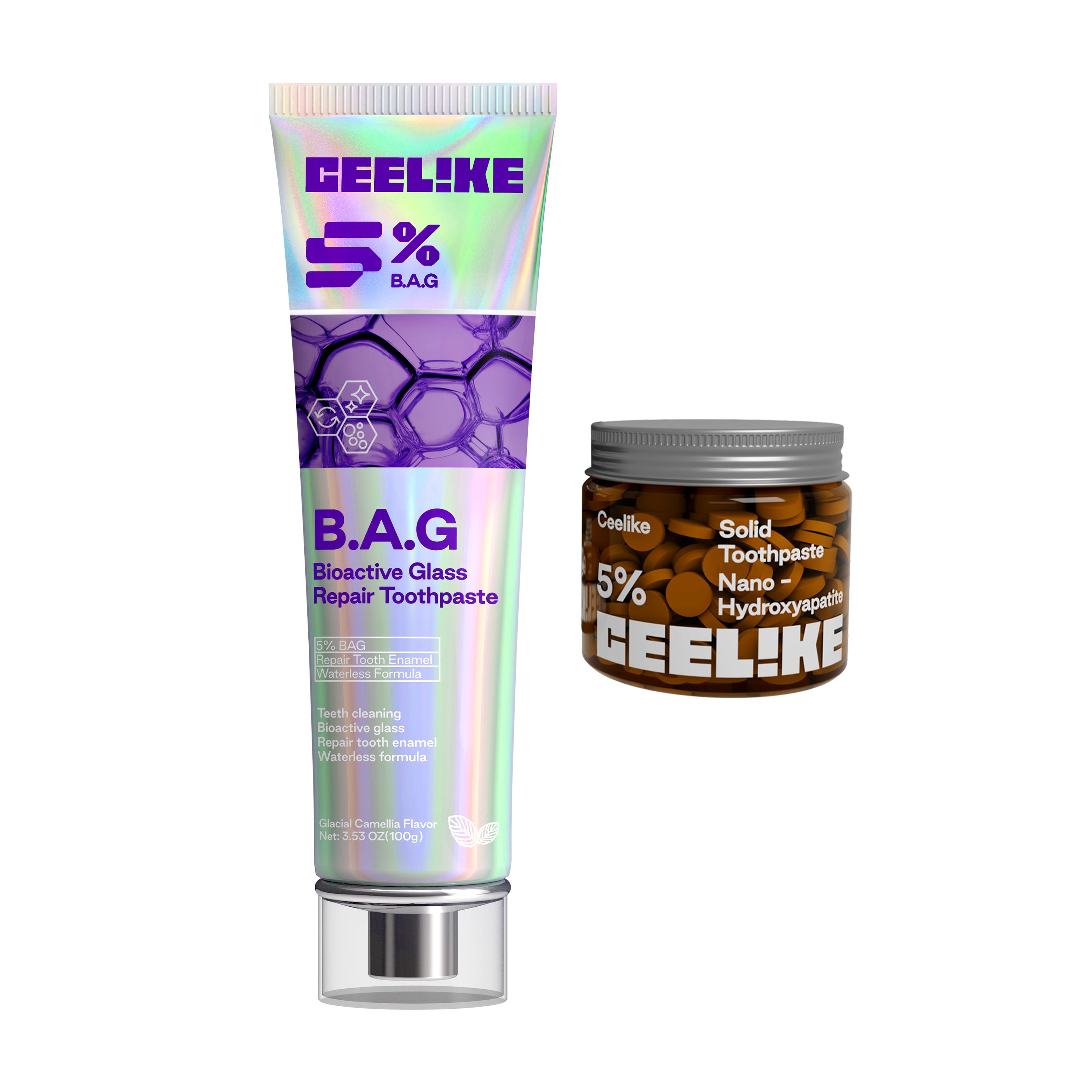 CEELIKE Oral Care Duo – Classic Toothpaste & Solid Tablets – Ceelike