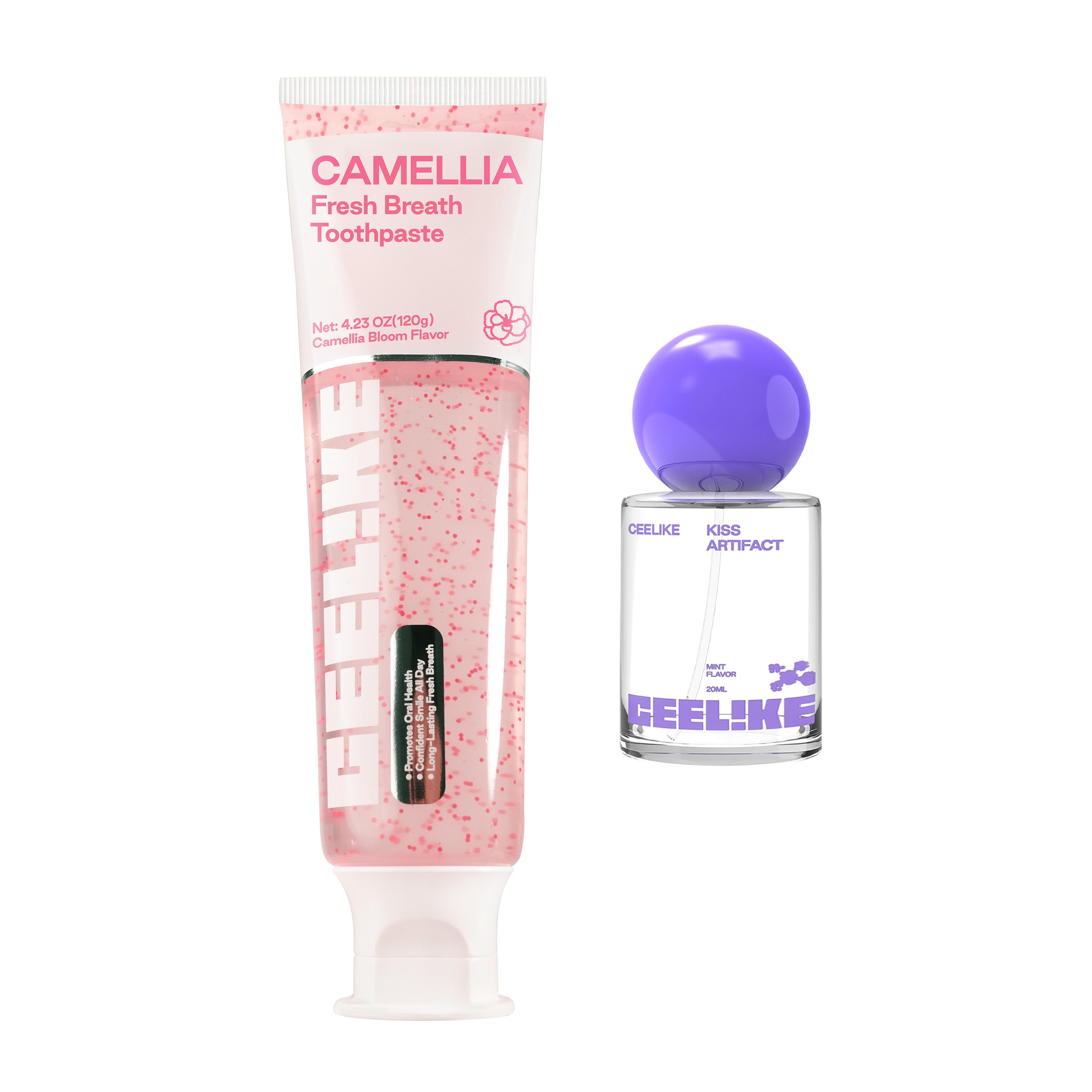 CEELIKE Toothpaste + Probiotic Oral Spray Duo Set