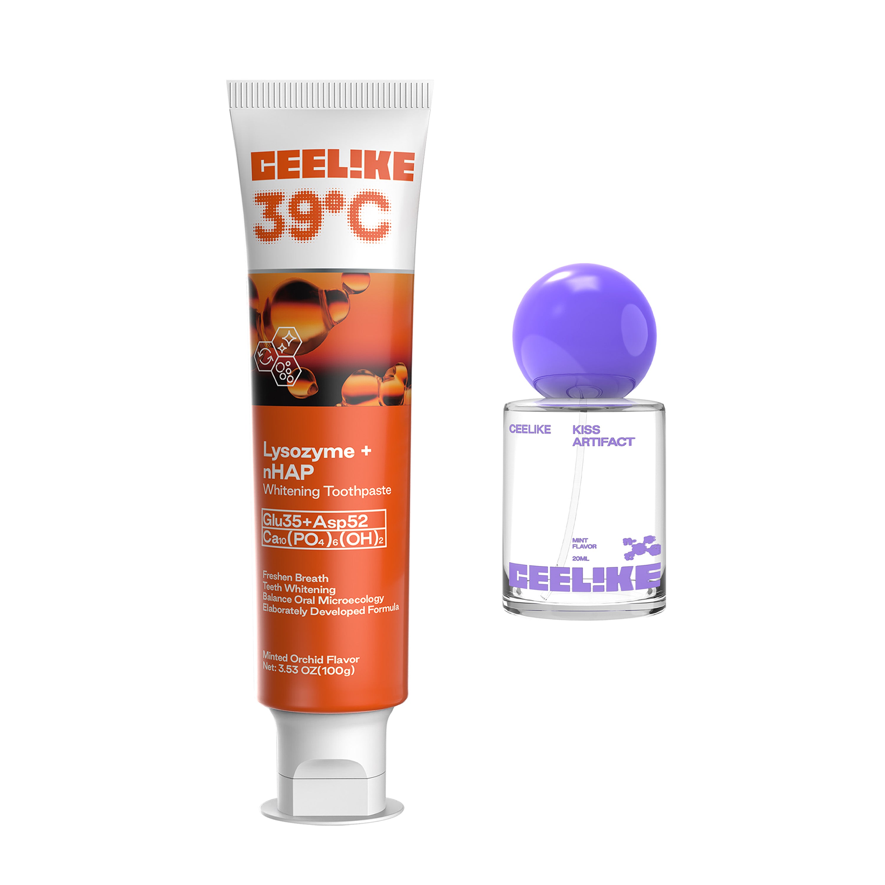 CEELIKE Toothpaste + Probiotic Oral Spray Duo Set