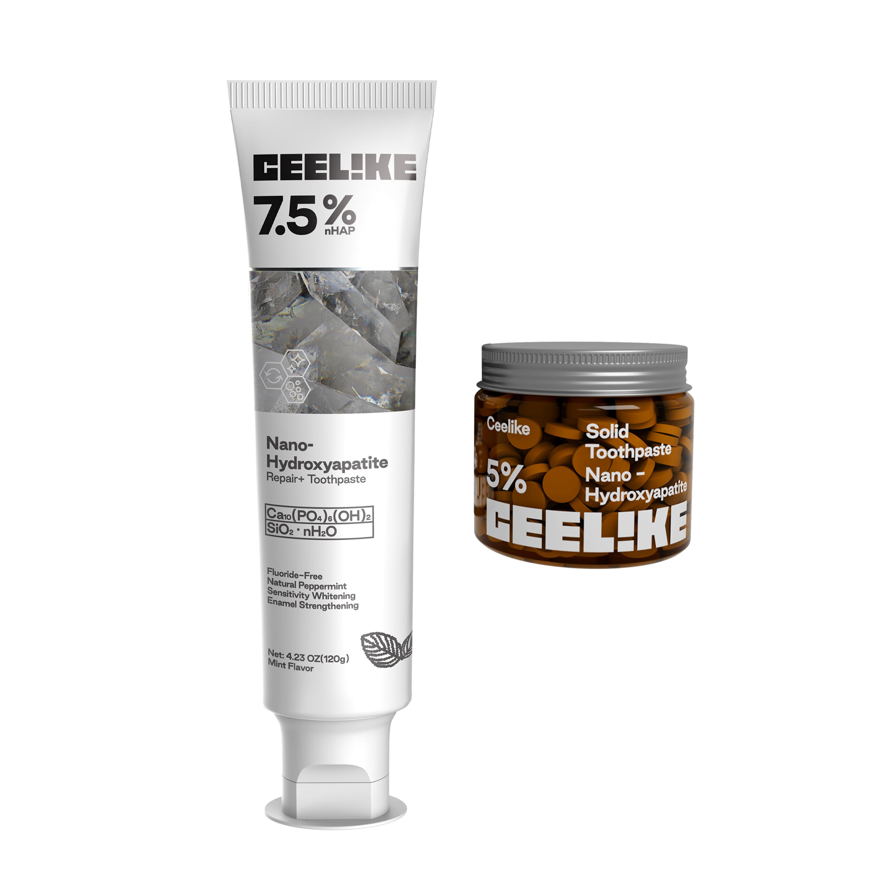 CEELIKE Oral Care Duo – Classic Toothpaste & Solid Tablets – Ceelike