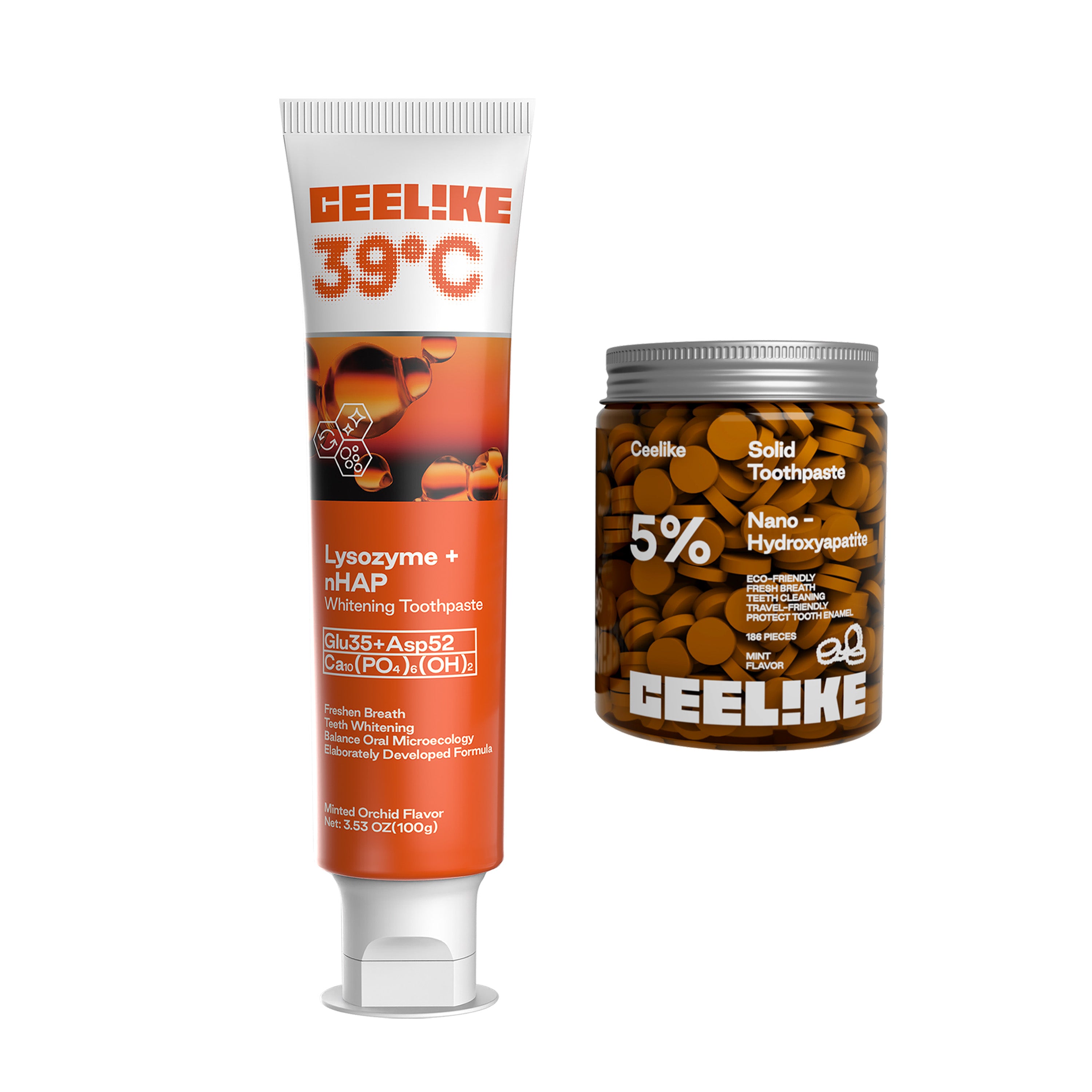 シーボレス　脂肪溶解ジェル CEELIKE Dual Care Pack – Toothpaste + Solid Tablet Jar – Ceelike