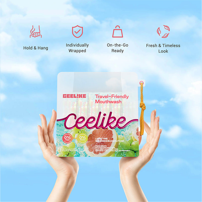 CEELIKE Portable Mouthwash Sticks – Yuzu & Green Grape Refres