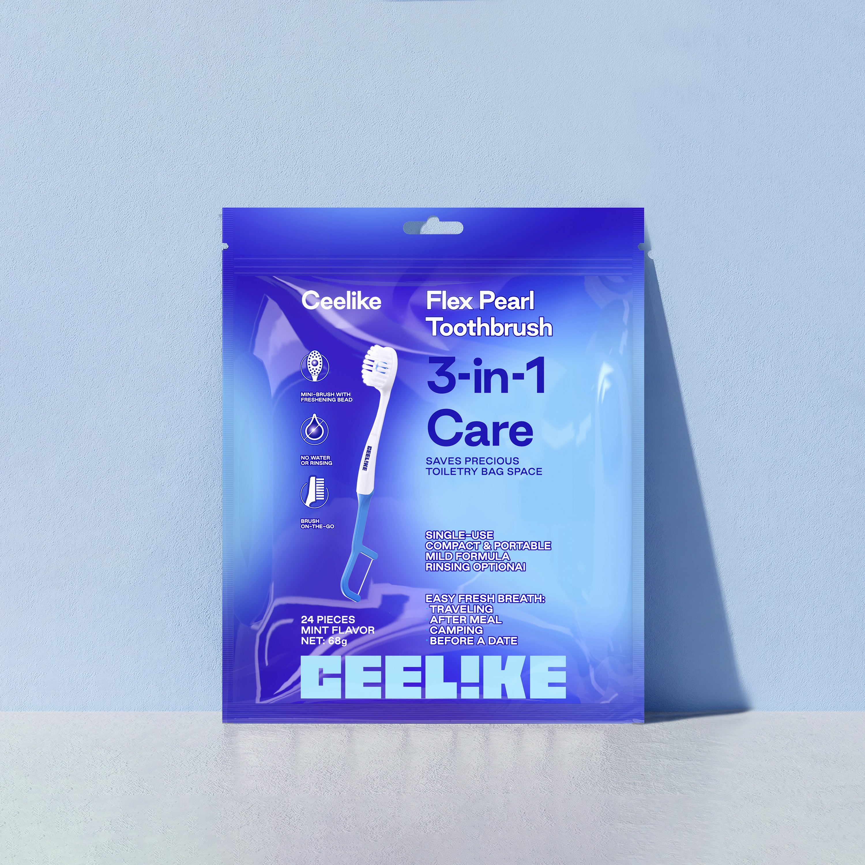 CEELIKE 3-in-1 Portable Pearl Toothbrush