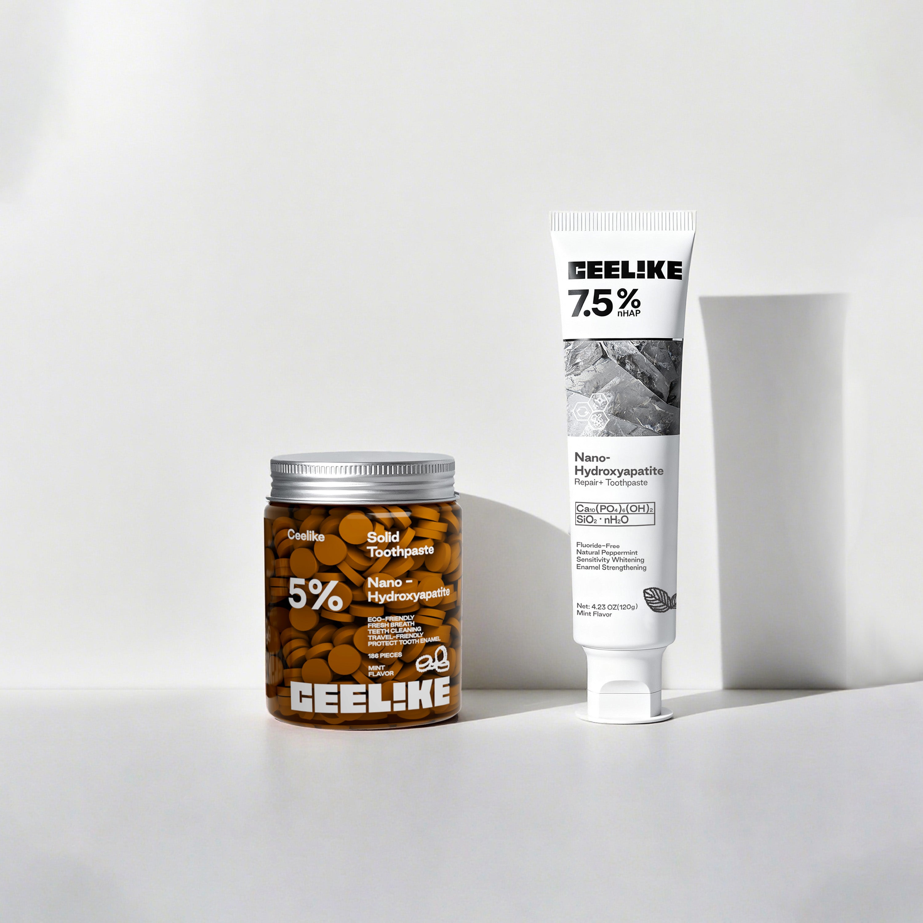 CEELIKE Dual Care Pack – Toothpaste + Solid Tablet Jar