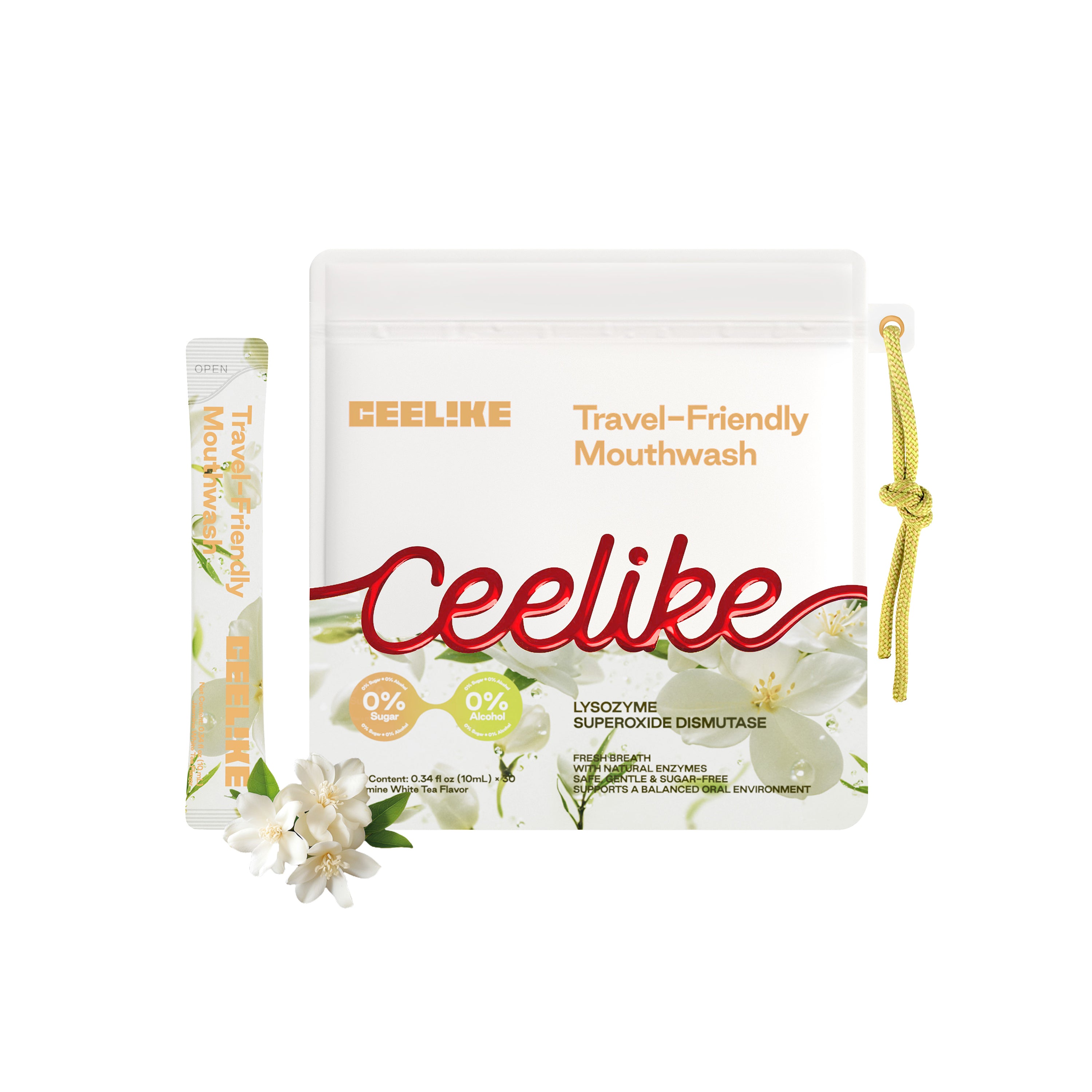 CEELIKE Jasmine White Tea On-the-Go Mouthwash