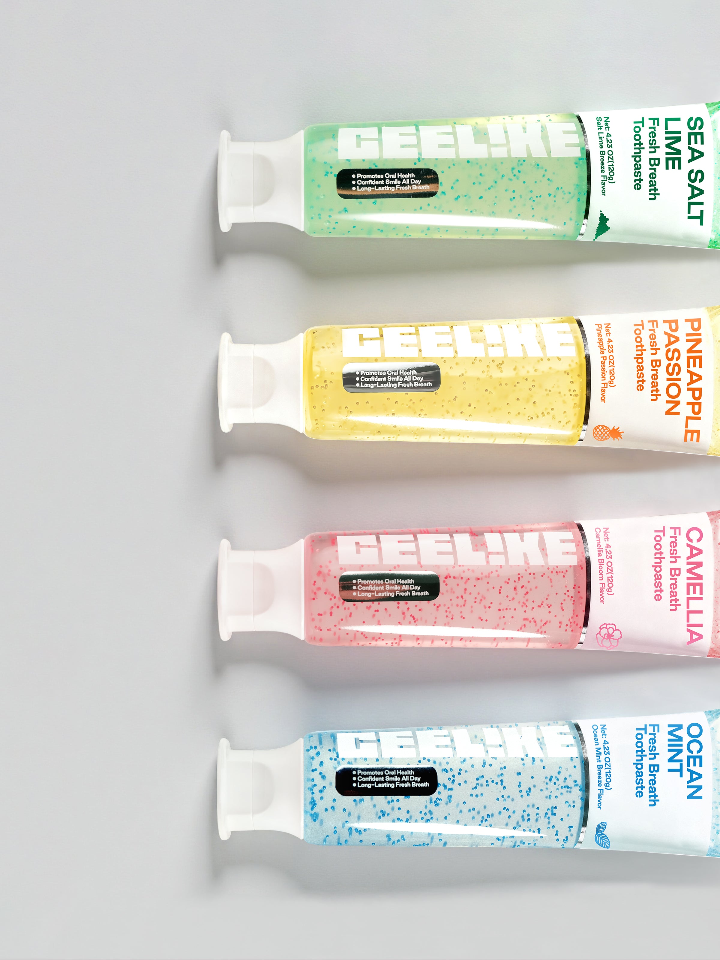 CEELIKE Fresh Breath Toothpaste 4-Flavor Set