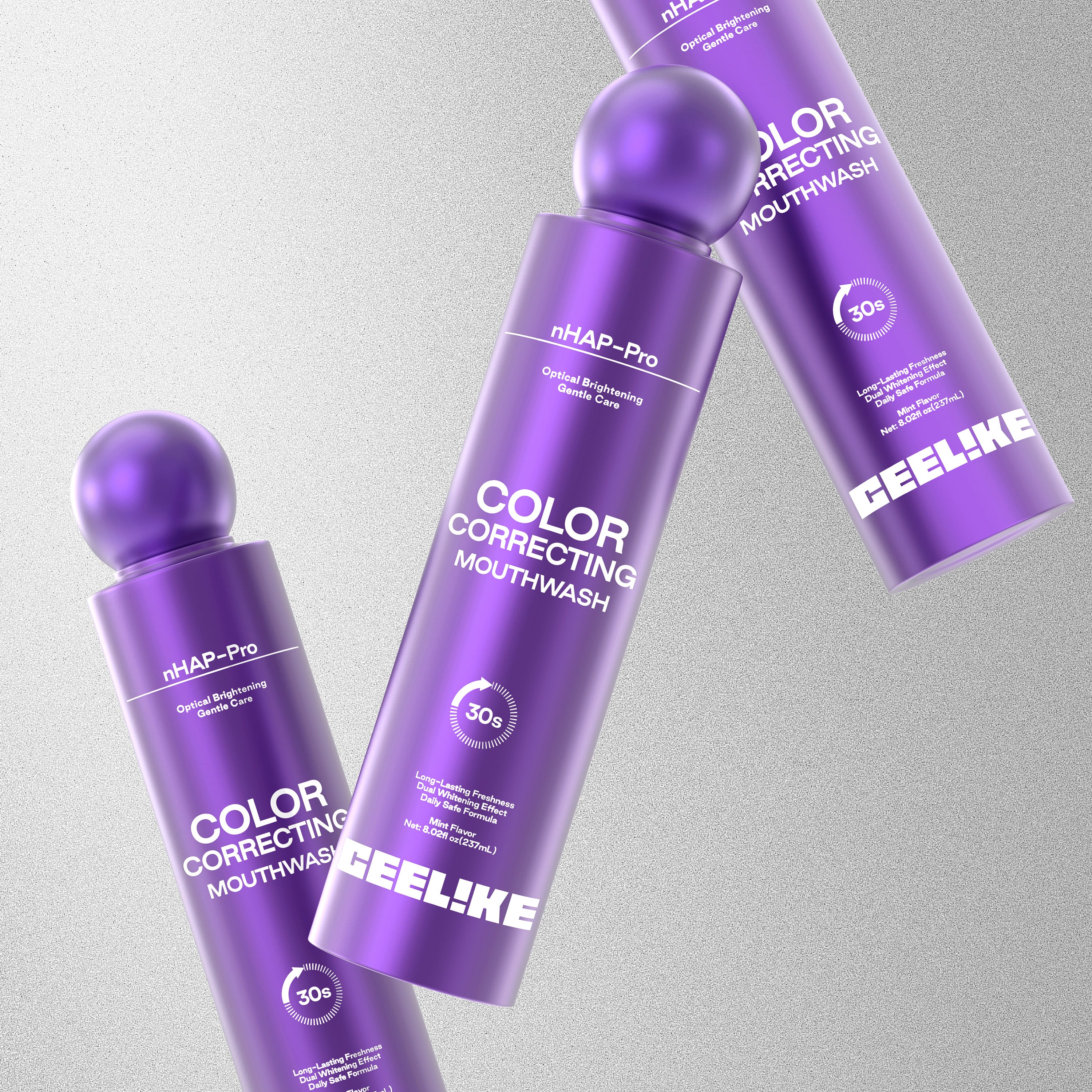 CEELIKE Color-Correcting Mouthwash 237mL | Alcohol-Free | Fresh Mint