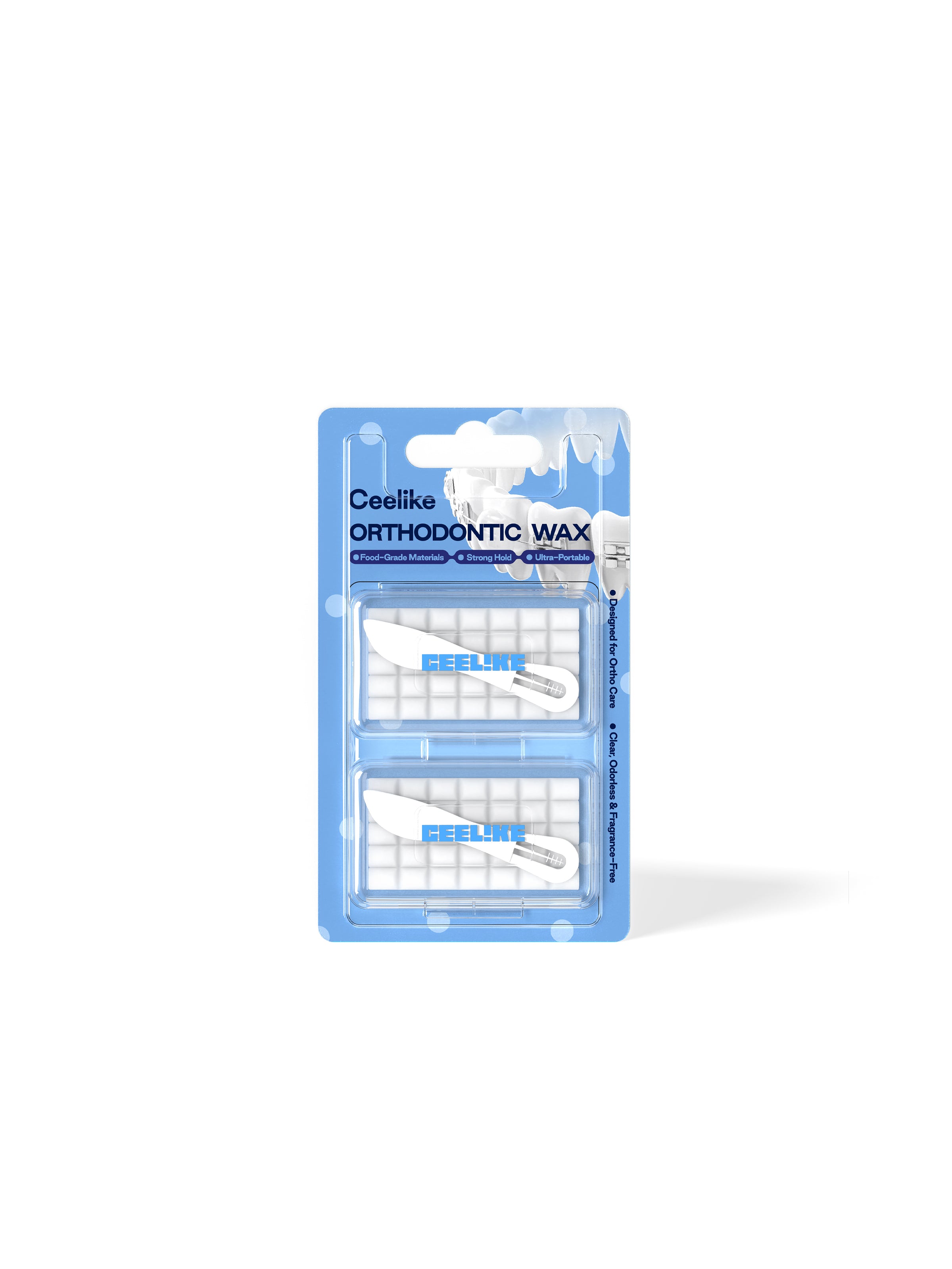 CEELIKE Orthodontic Wax | Clear, Unscented Orthodontic Wax for Braces | 2 Pack