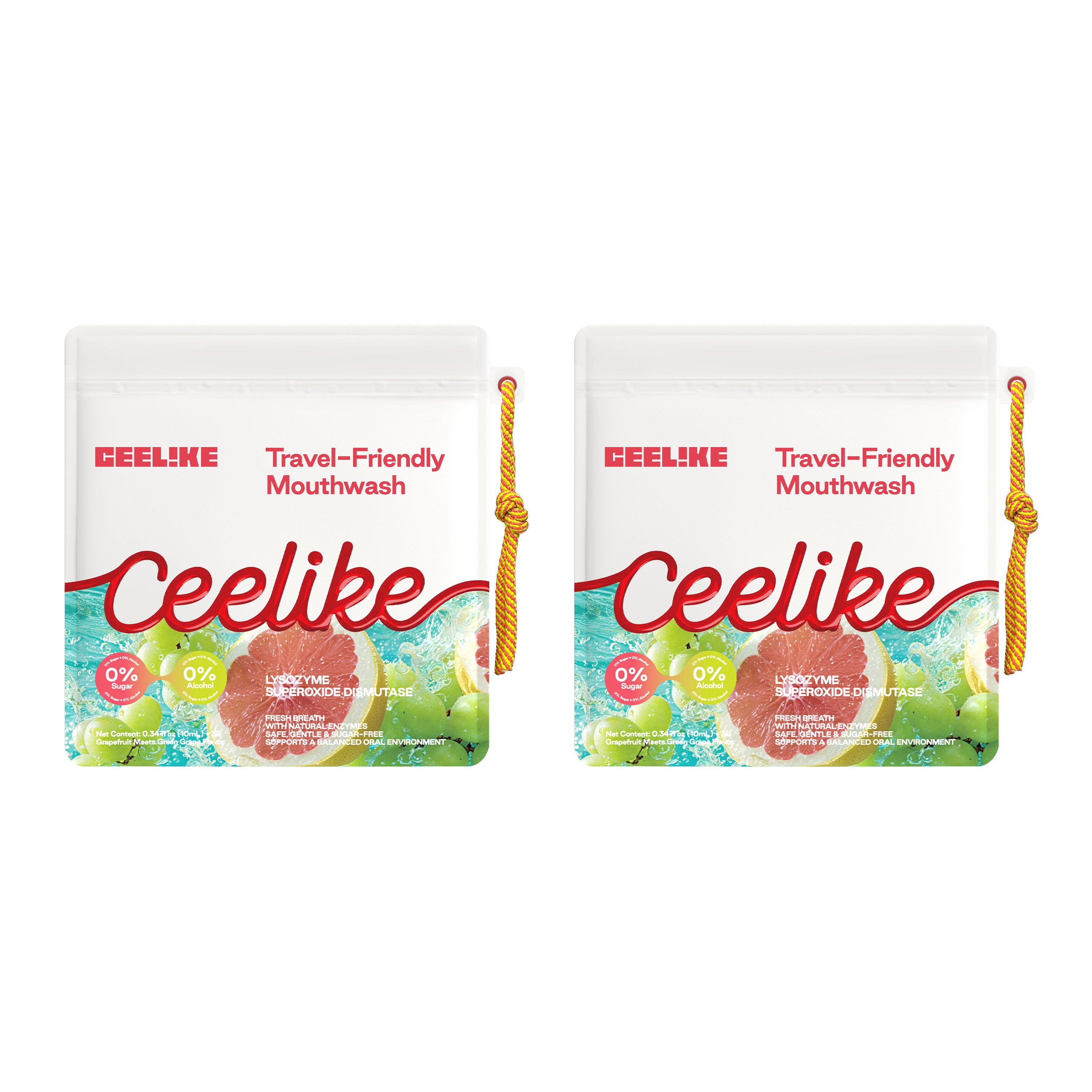 CEELIKE Portable Mouthwash Sticks – Yuzu & Green Grape Refresh