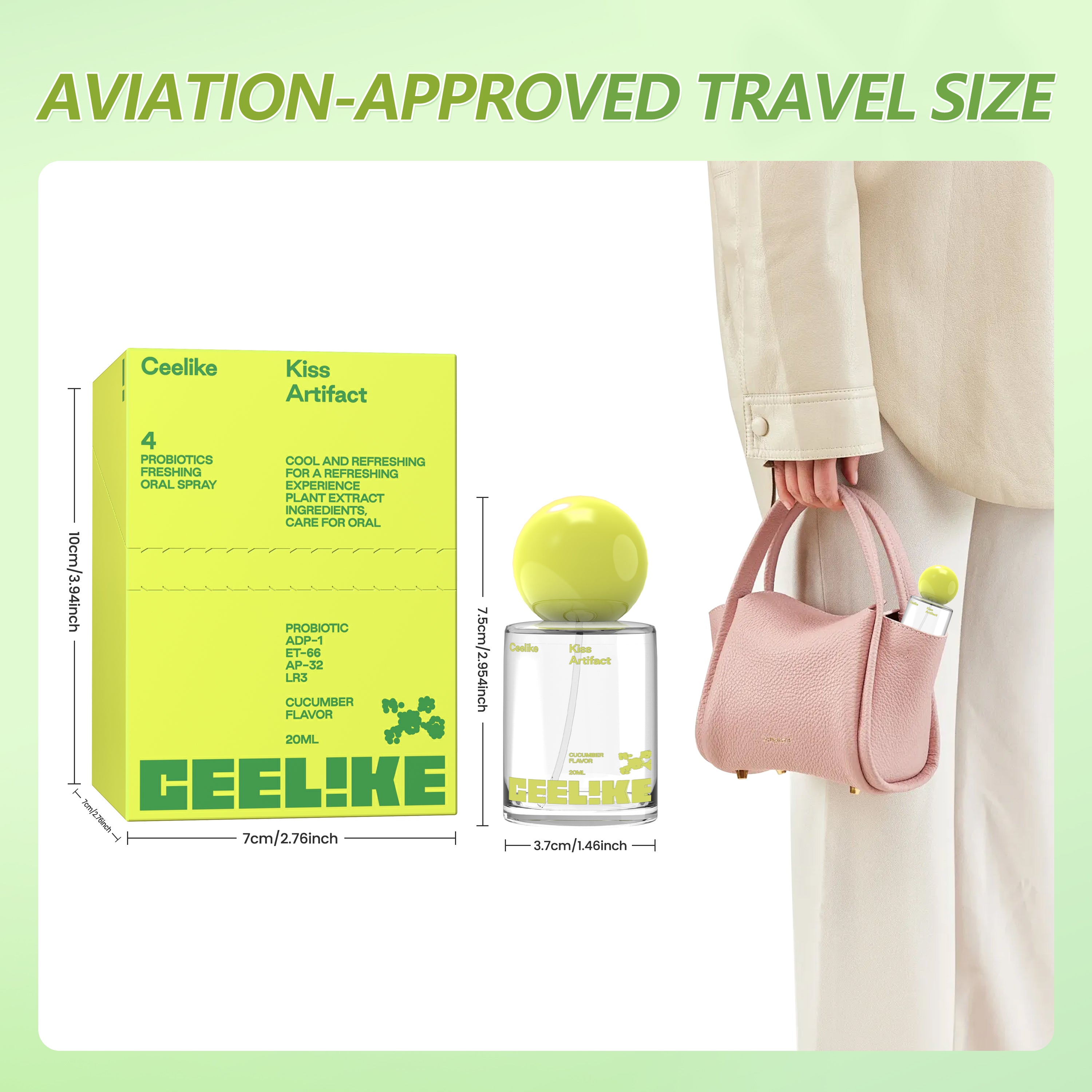 CEELIKE Smile Mist 20ml — Crisp Cucumber & Probiotics