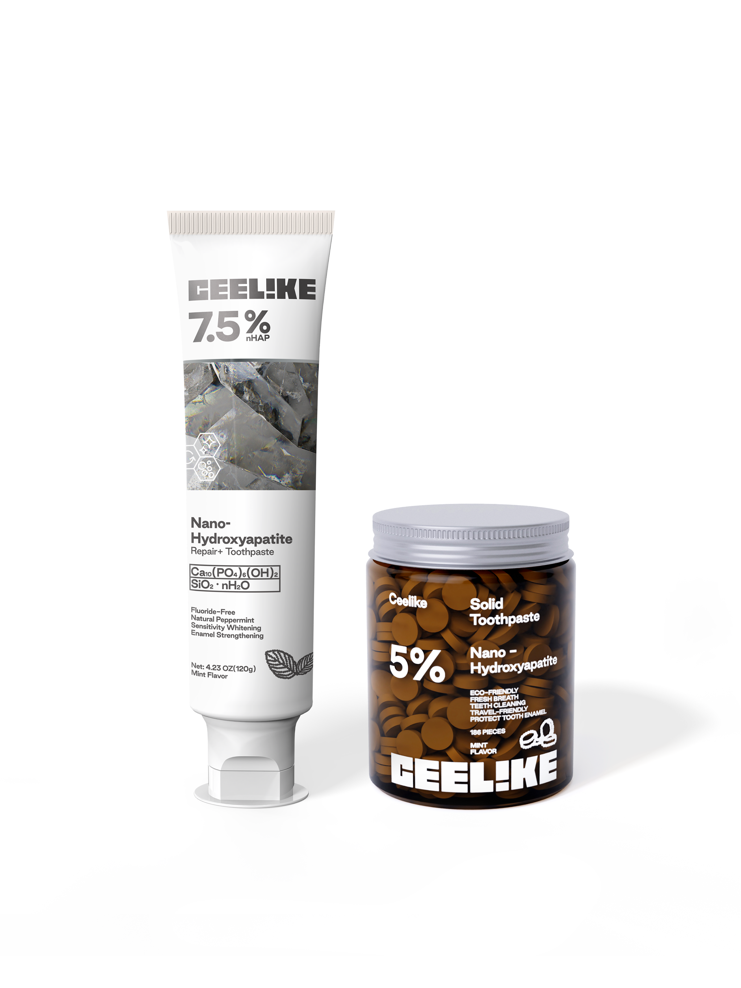 シーボレス　脂肪溶解ジェル CEELIKE Dual Care Pack – Toothpaste + Solid Tablet Jar – Ceelike