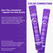 CEELIKE Purple Color-Correcting Stick Mouthwash | Alcohol-Free | Fresh Mint | 12 Sticks