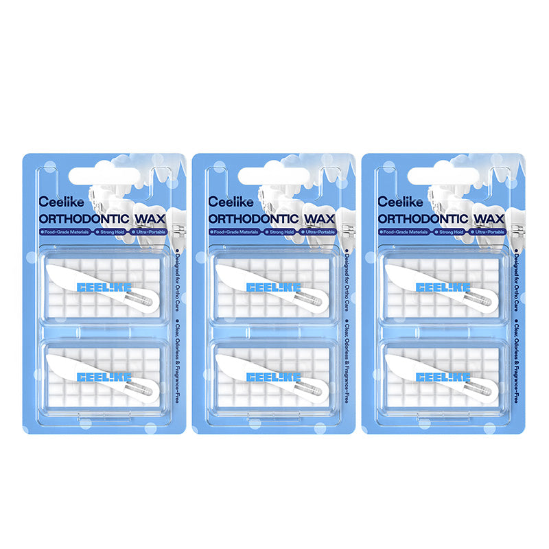 CEELIKE Orthodontic Wax | Clear, Unscented Orthodontic Wax for Braces | 2 Pack