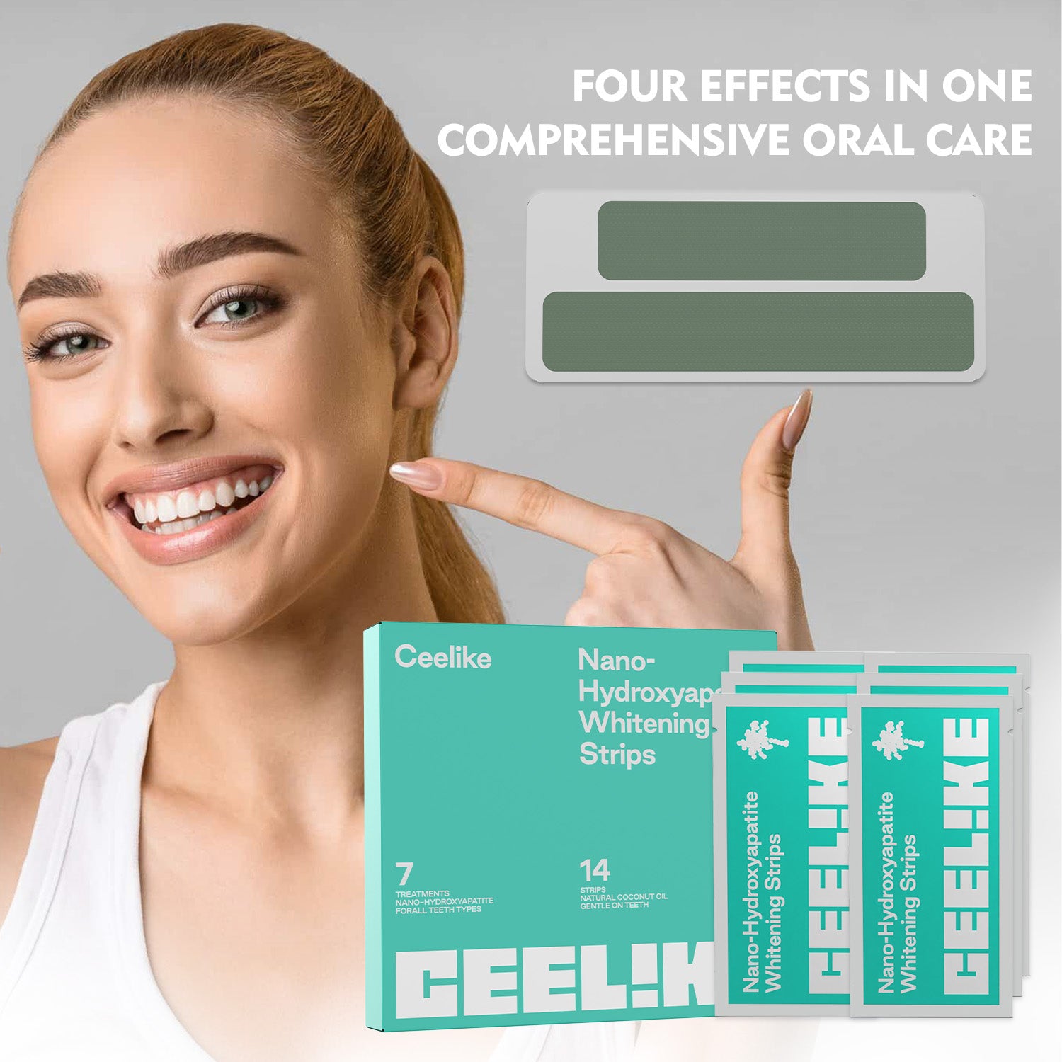 CEELIKE Nano-Hydroxyapatite Teeth Whitening Strips