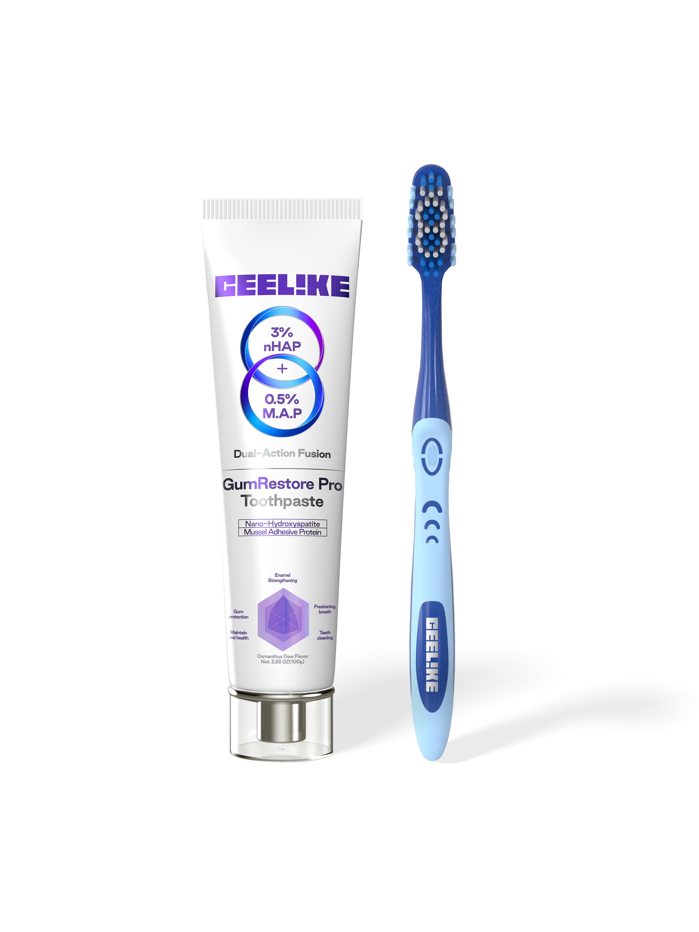 CEELIKE Toothbrush & Toothpaste Duo Set
