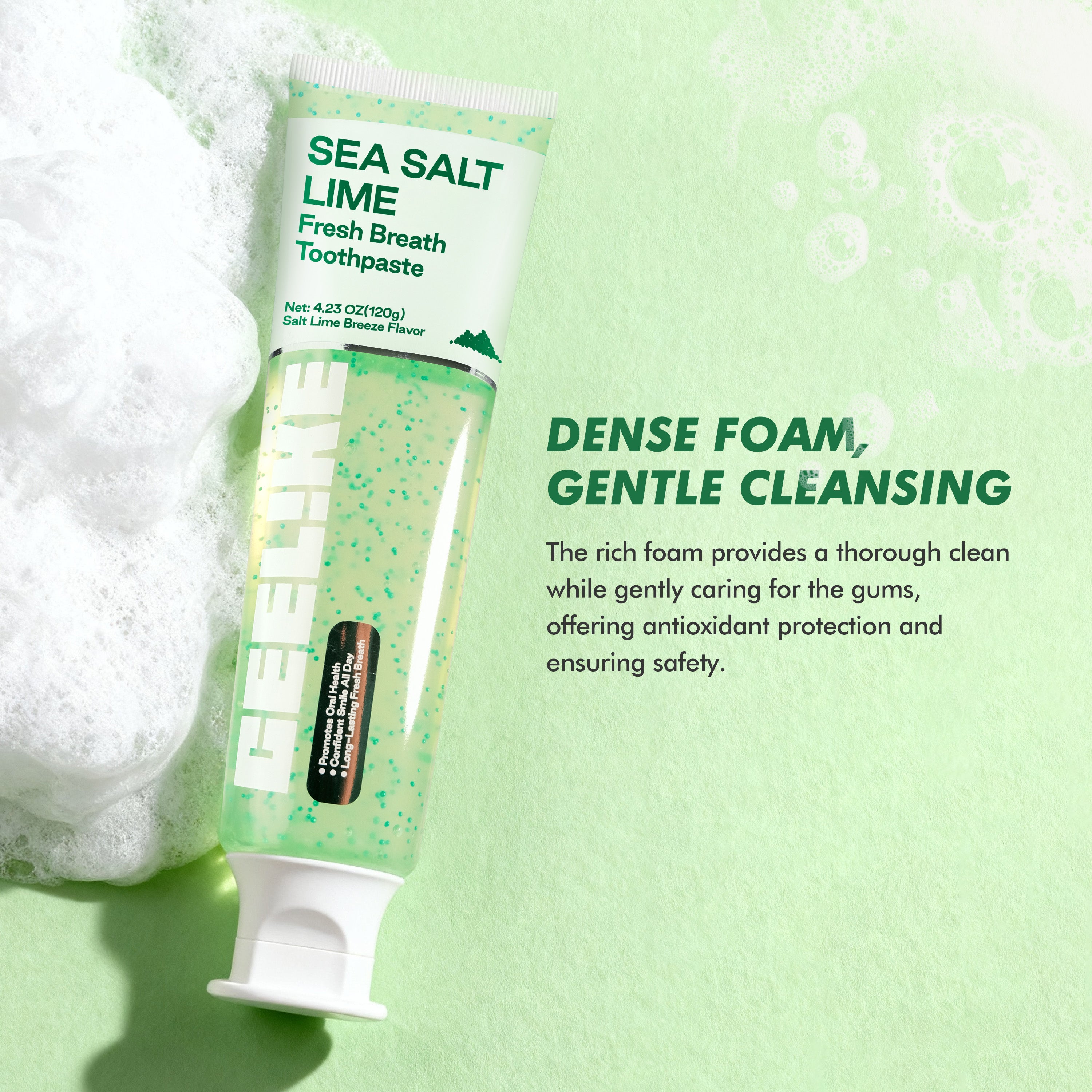 CEELIKE Sea Salt & Lime Fresh Breath Toothpaste