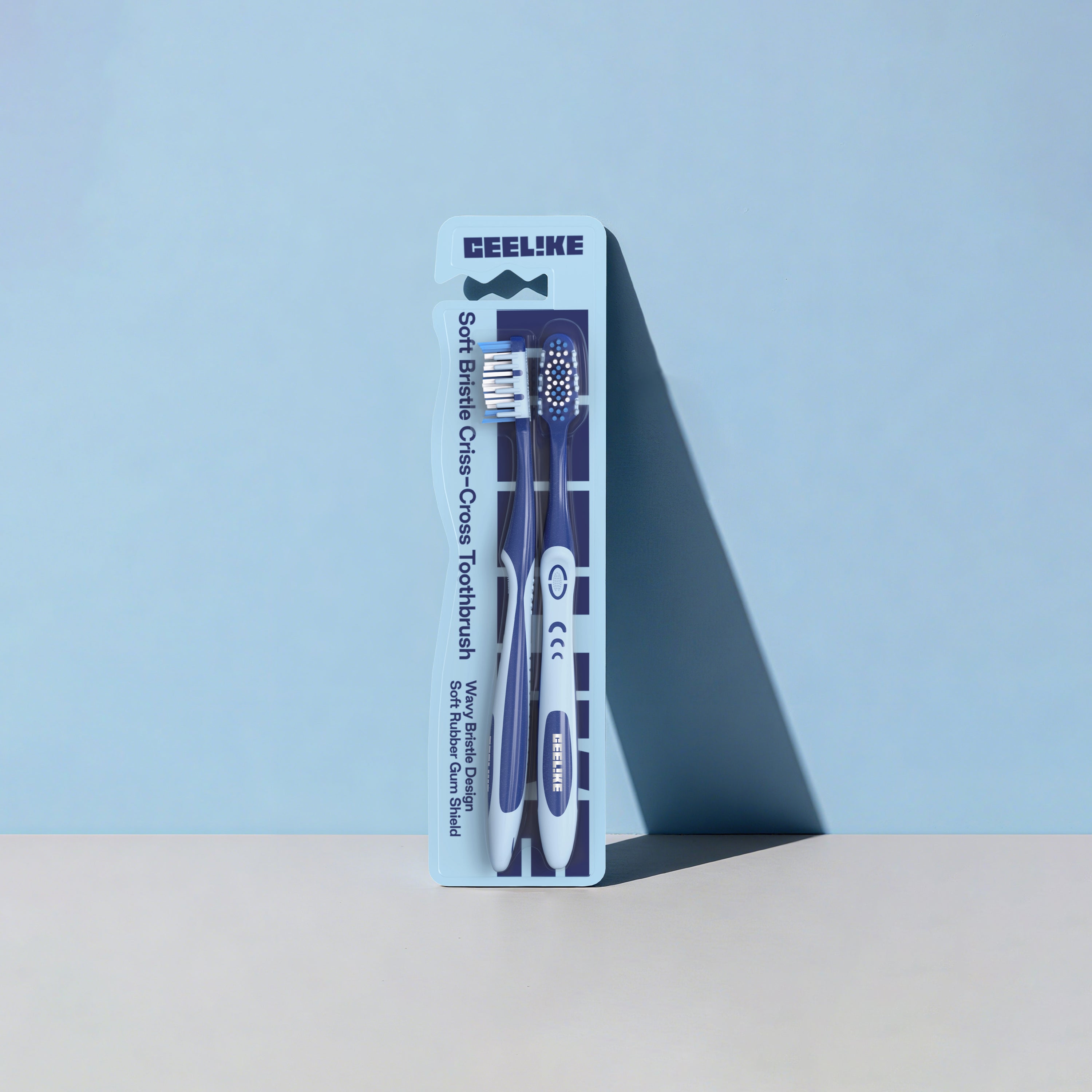 CEELIKE Soft Bristle Cross-Action Toothbrush
