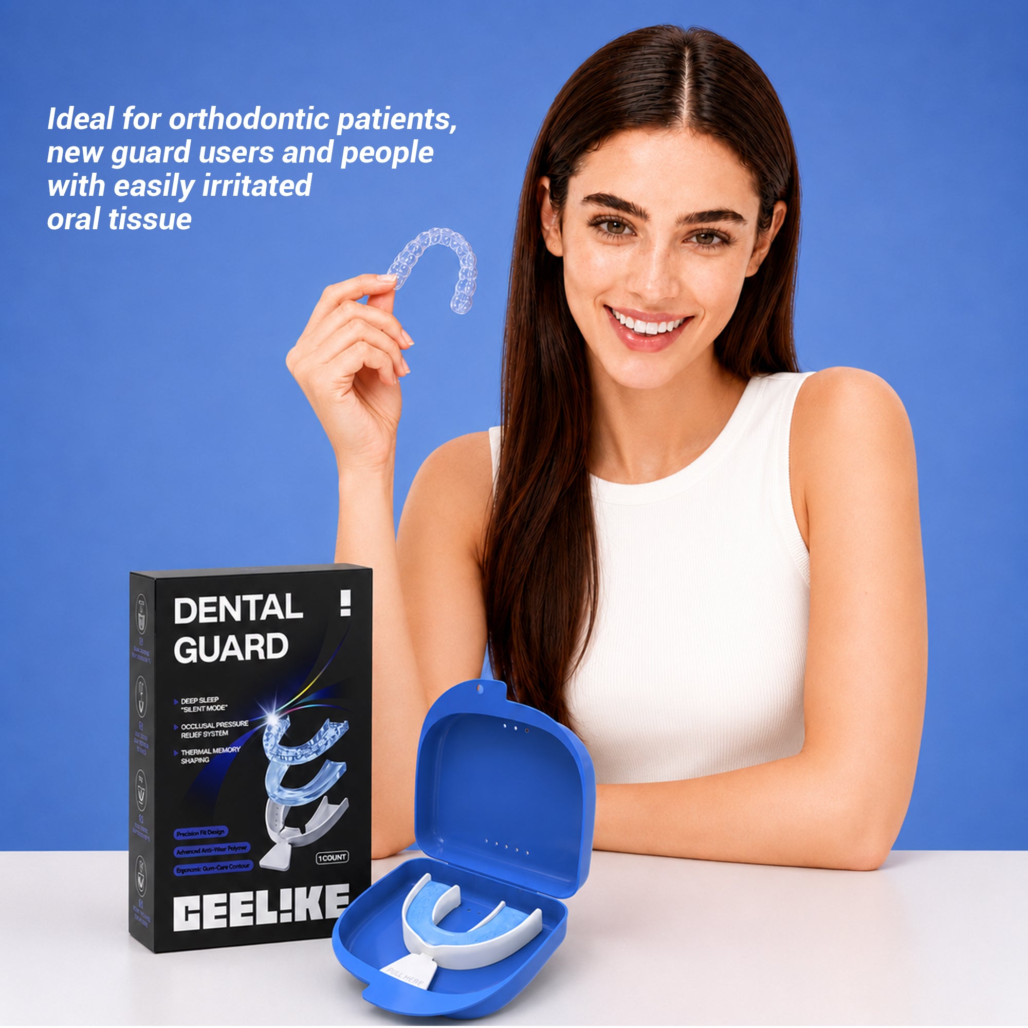 CEELIKE Custom-Fit Night Guard for Teeth Grinding