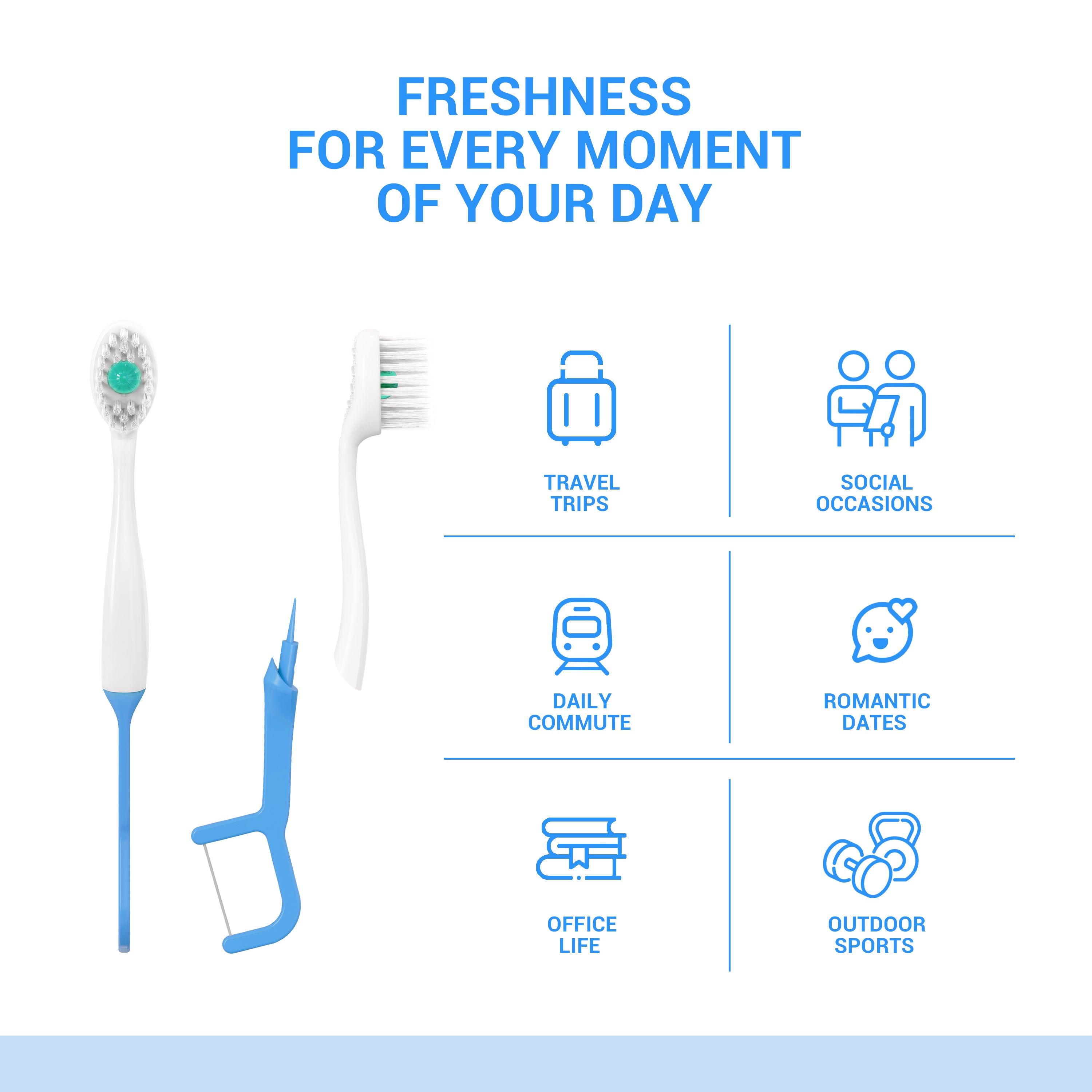 CEELIKE 3-in-1 Portable Pearl Toothbrush