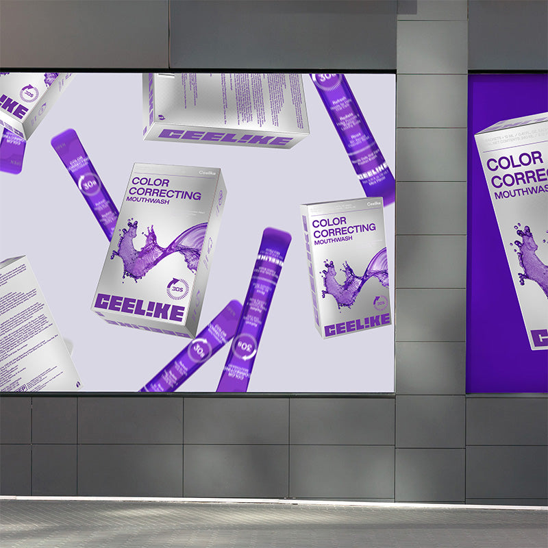 CEELIKE Purple Color-Correcting Stick Mouthwash | 12 Sticks