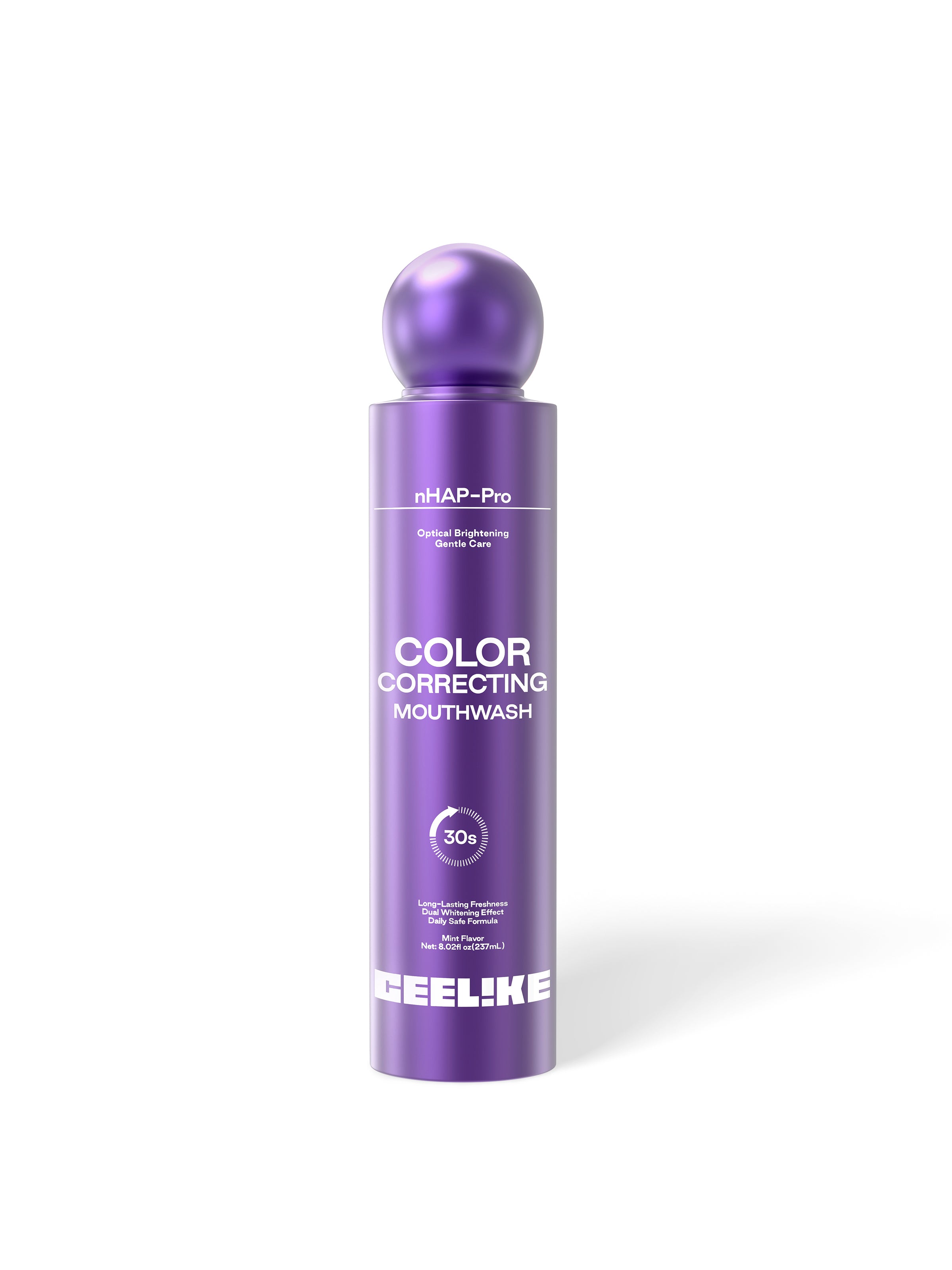 CEELIKE Color-Correcting Mouthwash 237mL | Alcohol-Free | Fresh Mint